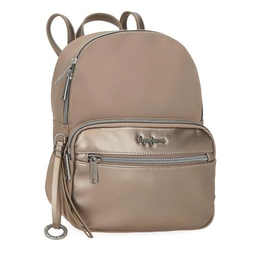 Pepe Jeans Ruby Plecak Casual Beżowy 20 x 25,5 x 10 cm Poliester i PU 5,36L by Joumma Bags, beż, Talla única, plecak na co dzień