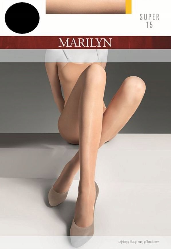 Rajstopy Półmatowe Klasyczne Elastyczne Marilyn Super 20 Den Czarne 5-Xl