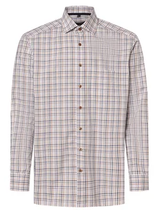 Andrew James Koszula męska - non-iron Mężczyźni Regular Fit Bawełna beżowy|niebieski w kratkę, 41 - Koszule męskie - miniaturka - grafika 1