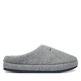 Kapcie Tommy Hilfiger Felt House FM0FM05614 Szary - Kapcie męskie - miniaturka - grafika 1