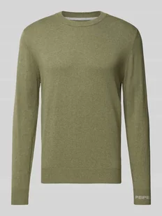 Sweter z dzianiny z okrągłym dekoltem model ‘Andre’ - Swetry męskie - miniaturka - grafika 1