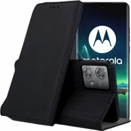 Etui i futerały do telefonów - Hello Case ETUI Z KLAPKĄ DO MOTOROLA MOTO EDGE 40 NEO CZARNE ZAMYKANE MAGNETYCZNE FLIP - miniaturka - grafika 1