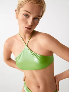 Stroje kąpielowe - Mango Góra od bikini Britney 27049406 Zielony - grafika 1