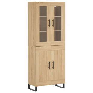 Witrynka, dąb sonoma, 69,5x34x180 cm, materiał drewnopochodny Lumarko! - Witryny Witrynka, dąb sonoma, 69,5x34x180 cm, materiał drewnopochodny Lumarko! - Witryny - miniaturka - grafika 3