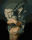 Malowanie po numerach - Malowanie Po Numerach 40X50 Dziewczyna Ptak - miniaturka - grafika 1