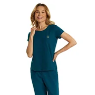 Koszulki i topy damskie - T-Shirt damski Golden Queen, turkus/Golden queen - miniaturka - grafika 1