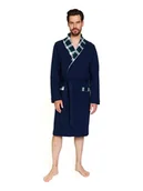 Szlafroki męskie - Doctor Nap Szlafrok w kolorze granatowym - miniaturka - grafika 1