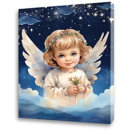 Obraz religijny na płótnie Anioł Stróż - Ikony i obrazy sakralne - miniaturka - grafika 1