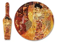 Wazony i flakony - Talerz deserowy z łopatką G.Klimt Adela śr.30cm - miniaturka - grafika 1