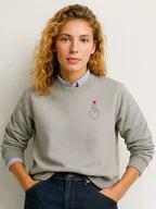 Bluzy damskie - WOOOP Bluza "K Love Cur" w kolorze szarym - miniaturka - grafika 1