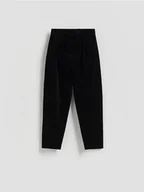 Spodnie damskie - Reserved - Bawełniane spodnie - czarny - miniaturka - grafika 1