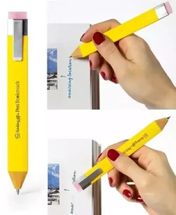 Pen Boomkark - zakładka długopis - Yellow - Żółty - Thinking Gifts - Zakładki do książek - miniaturka - grafika 1