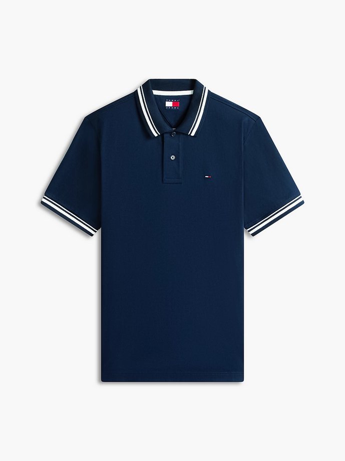 Koszulka polo męskie tommy hilfiger polo con righe dark blue altro