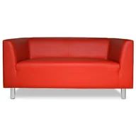 Sofy i kanapy - Sofa LEON - eko skóra czerwona - miniaturka - grafika 1