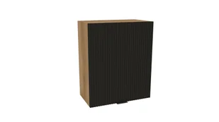 Szafka Wisząca Presto 60X72 Cm Płyta Laminowana Dąb Evoke/Lamela Czarny - Meble kuchenne - miniaturka - grafika 1