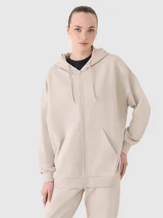 4F Bluza damska dresowa rozpinana z kapturem 4FRSS25TSWSF2152-83S Brązowy Roz. S - Bluzy damskie - miniaturka - grafika 1