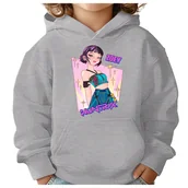 Bluzy dla dziewczynek - BLUZA DZIECIĘCA HUNTRIX ZOEY KPOP 110-116 Z KAPTUREM BAWEŁNIANA JAKOŚĆ - miniaturka - grafika 1