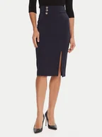 Spódnice - Rinascimento Spódnica ołówkowa CFC0126167003 Granatowy Slim Fit - miniaturka - grafika 1