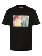 Koszulki męskie - Jack & Jones Koszulka męska - JJNavin Mężczyźni Bawełna czarny nadruk, XL - miniaturka - grafika 1