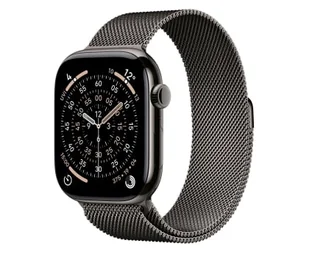 Apple Watch 11 GPS + Cellular 46mm z tytanu łupek bransoleta mediolańska S/M Łupek - Smartwatch - miniaturka - grafika 1