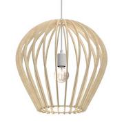 Lampy sufitowe - Drewniana lampa wisząca Bala 5016 Amplex ekologiczny boho do salonu beżowa - miniaturka - grafika 1