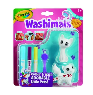 Crayola, zestaw do ozdabiania figurek, Kotki, Washimals - Kredki, ołówki, pastele i pisaki - miniaturka - grafika 1