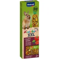 Karma dla gryzoni - Vitakraft Kräcker XXL dla królików miniaturowych z owocami i warzywami 4 x 2 szt. - miniaturka - grafika 1