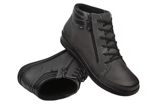 Botki AXEL Comfort 4356 H Szare na zamek Kosela Medic 9356 na Haluksy - Botki damskie - miniaturka - grafika 4
