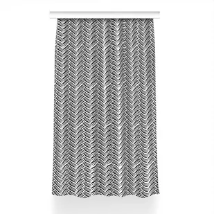 Gotowa zasłona z nadrukiem Wzór w jodełkę 150x240, Fabricsy - Zasłony - miniaturka - grafika 1