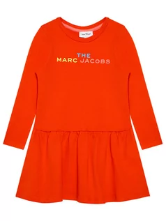 Sukienki i spódniczki dla dziewczynek - Little Marc Jacobs Sukienka codzienna W12380 S Czerwony Regular Fit - grafika 1