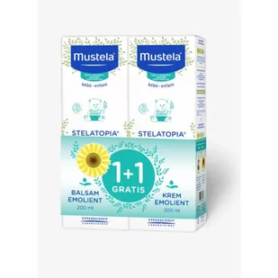Mustela LABORATOIRES EXPANSCIENCE Stelatopia zestaw promocyjny balsam emolient 200 ml + krem emolient 200 ml - Kremy dla dzieci - miniaturka - grafika 2