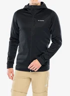 Bluzy sportowe męskie - Bluza z kapturem Columbia Tech Fleece Full Zip Hoodie - black - miniaturka - grafika 1
