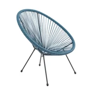 Fotele i krzesła ogrodowe - Krzesło ogrodowe niebieskie Acapulco 72x84x37 cm stalowe - miniaturka - grafika 1