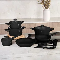 Zestawy garnków i patelni - Zestaw 15 el. garnki, patelnie, akcesoria BerlingerHaus Matte Black BH-8198 BH-8198 - miniaturka - grafika 1