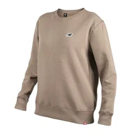 Bluzy sportowe damskie - Bluza New Balance WT23601MS - brązowa - miniaturka - grafika 1