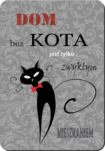 Tabliczka dom bez kota 20x28 cm - Tablice i flipcharty - miniaturka - grafika 1