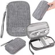 Torby na laptopy - Organizer podróżny na kable i ładowarki szary - miniaturka - grafika 1