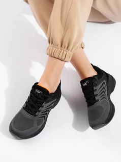 Buty sportowe damskie - Damskie buty sportowe szare DK - grafika 1