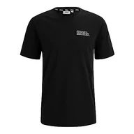 Koszulki męskie - FILA Męski t-shirt BORNE Regular Graphic z nadrukiem, czarny, 2XL, czarny, XXL - miniaturka - grafika 1