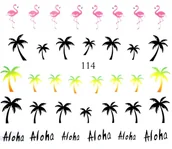 Lakiery hybrydowe - Naklejki wodne na paznokcie nr 114 - do zdobień na lakier hybrydowy i klasyczny, żel uv i akryl - miniaturka - grafika 1