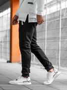 Spodnie sportowe męskie - Spodnie dresowe męskie czarne Denley AK13-1 - miniaturka - grafika 1