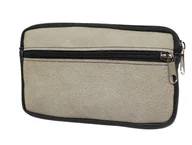 Torby męskie - Skórzane Etui Na Telefon Płaska Saszetka CAPPUCINNO Na Pasek Z Suwakiem Polska Galanteria (PL) 19 x 10,5 [cm] - miniaturka - grafika 1