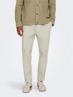 Spodnie męskie - Only & Sons Spodnie materiałowe 22024966 Szary Tapered Fit - miniaturka - grafika 1