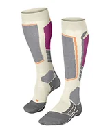 Skarpetki damskie - FALKE Kobiety Skarpety narciarskie SK2 Intermediate W KH Wełna Merynosa ciepłe grube 1 Para, Biały (Off-White 2048), 37-38 - miniaturka - grafika 1