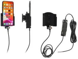 Uchwyt do Apple iPhone 11 Pro z wbudowaną ładowarką samochodową do instalacji na stałe - Uchwyty samochodowe do telefonów - miniaturka - grafika 1