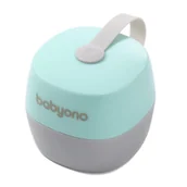 Akcesoria do smoczków - Babyono Pojemnik Na Smoczek Etui Elastyczne Zapięcie Szaro-Miętowy - miniaturka - grafika 1