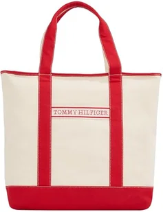 TOMMY HILFIGER Damska torba na płótnie TH Summer AW0AW17421, czerwona (Primary Red), OS, Czerwony podstawowy czerwony, One Size - Torebki damskie - miniaturka - grafika 1