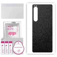 Szkła hartowane na telefon - Folia naklejka skórka strukturalna na TYŁ do Sony Xperia 10 IV -  Plaster Miodu Czarny - apgo SKINS - miniaturka - grafika 1