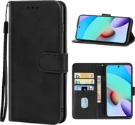 Etui i futerały do telefonów - Pokrowiec König Design kompatybilny z etui na telefon komórkowy Xiaomi Redmi Note 11 4G Global ze skóry syntetycznej - czarny - miniaturka - grafika 1