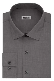 Koszule męskie - Unlisted by Kenneth Cole Unlisted Dress Shirt Solid Smoking koszula męska - grafika 1